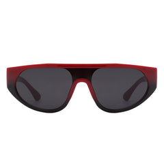 Isolde - Retro Round Flat Top Fashion Sunglasses