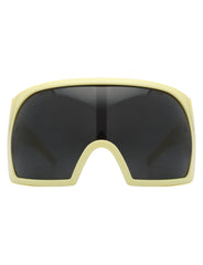 Blaze - Oversized Curved Shield Wrap-Around Square Sunglasses