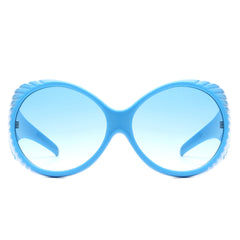 Radiant - Oversized Round Wrap-Around Fashion Women's Sunglasses