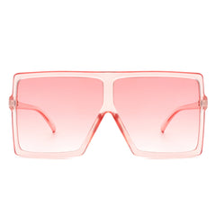 Zenithia - Square Oversize Women Flat Top Fashion Sunglasses