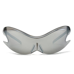 Elyndor - Futuristic Mirrored Sleek Wrap Around Sports Sunglasses