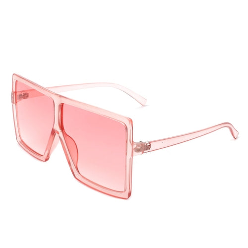 Zenithia - Square Oversize Women Flat Top Fashion Sunglasses