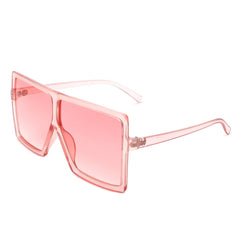 Zenithia - Square Oversize Women Flat Top Fashion Sunglasses