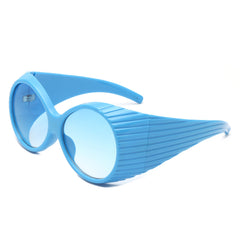 Radiant - Oversized Round Wrap-Around Fashion Women's Sunglasses