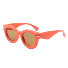 Glide - Round Thick Frame Retro Circle Sunglass