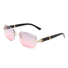 Hailstorm - Rectangle Retro Rimless Tinted Frameless Fashion Square