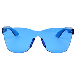 LEMOORE | Retro Flat Lens Candy Color Square Rimless Tinted Colorful