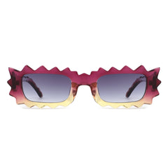 Zenn - Rectangle Modern Spike Irregular Wavy Square Sunglass