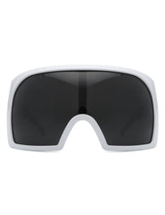 Blaze - Oversized Curved Shield Wrap-Around Square Sunglasses