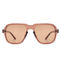 Nightime - Retro Aviator Style Tinted Square Sunglasses