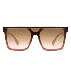 Sunquest - Oversized Square Flat Top Sunglasses for Women