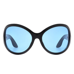 Quinlan - Oversized Round Wraparound Women's Sunglasses