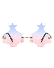 Nyxara - Novelty Christmas Tree Tinted Sunglasses