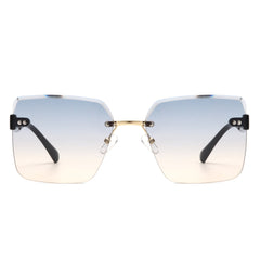 Orbit - Women's Rimless Tinted Square Fashion Sunglasses