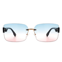 Dreamsea - Rectangle Classic Rimless Square Retro Tinted Fashion