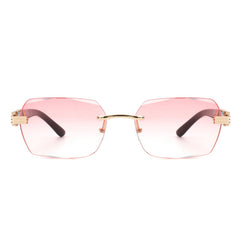 Hailstorm - Rectangle Retro Rimless Tinted Frameless Fashion Square