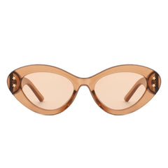 Elandor - Cat Eye Oval Star Designed Sunglasses