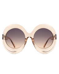 Quest - Oversized Oval Round Women's Fashion Sunglasses