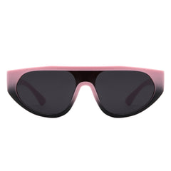 Isolde - Retro Round Flat Top Fashion Sunglasses