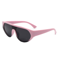 Isolde - Retro Round Flat Top Fashion Sunglasses