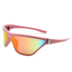 Luminize - Square Mirrored Wrap Around Sport Sunglasses