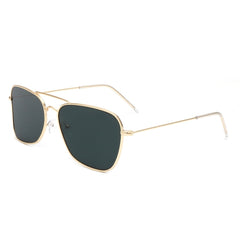 Whirl - Geometric Square Brow-Bar Fashion Sunglasses