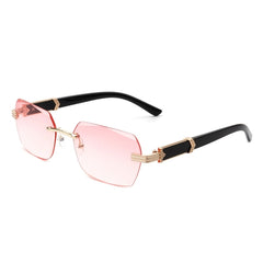 Hailstorm - Rectangle Retro Rimless Tinted Frameless Fashion Square