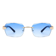 Hailstorm - Rectangle Retro Rimless Tinted Frameless Fashion Square