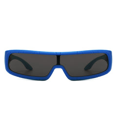 Orion - Futuristic Wrap Around Rectangle Shield Sunglasses