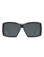 Fizz - Oversized Thick Frame Wrap-Around Women's Square Sunglasses