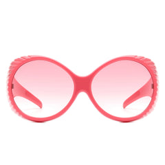 Radiant - Oversized Round Wrap-Around Fashion Women's Sunglasses