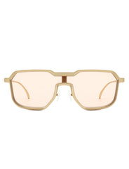 Fusion - Retro Oversized Square Geometric Fashion Sunglasses