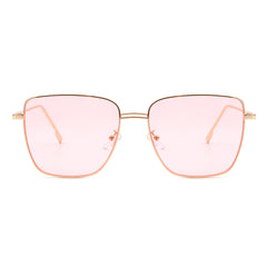 Eskuitan | Women Square Metal Oversize Fashion Sunglasses