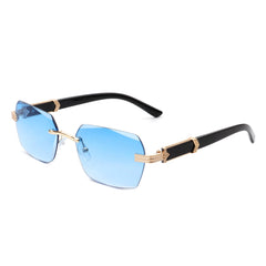 Hailstorm - Rectangle Retro Rimless Tinted Frameless Fashion Square