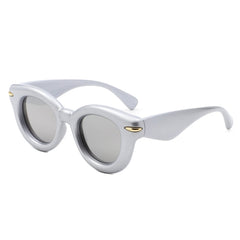 Glide - Round Thick Frame Retro Circle Sunglass