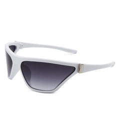 Luminize - Square Mirrored Wrap Around Sport Sunglasses