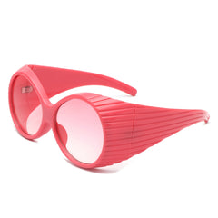 Radiant - Oversized Round Wrap-Around Fashion Women's Sunglasses