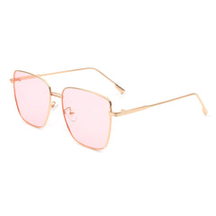 Eskuitan | Women Square Metal Oversize Fashion Sunglasses