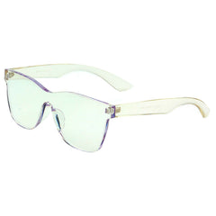 LEMOORE | Retro Flat Lens Candy Color Square Rimless Tinted Colorful