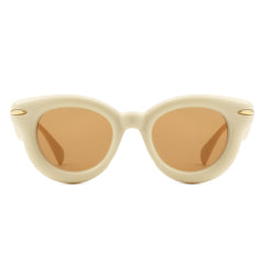 Glide - Round Thick Frame Retro Circle Sunglass