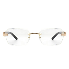 Hailstorm - Rectangle Retro Rimless Tinted Frameless Fashion Square