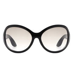 Aerith - Oversized Curved Round Fashion Sunglasses for Women