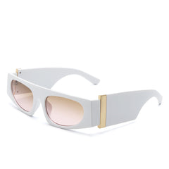 Starisle - Rectangle Chic Oval Lens Slim Fashion Sunglasses