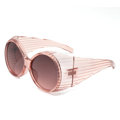 Radiant - Oversized Round Wrap-Around Fashion Women's Sunglasses