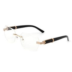 Hailstorm - Rectangle Retro Rimless Tinted Frameless Fashion Square