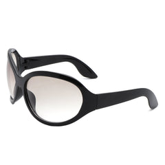 Aerith - Oversized Curved Round Fashion Sunglasses for Women