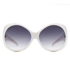 Radiant - Oversized Round Wrap-Around Fashion Women's Sunglasses