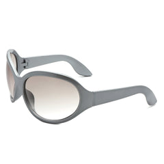 Aerith - Oversized Curved Round Fashion Sunglasses for Women