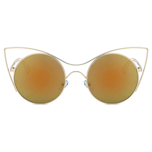 GERING | Women Round High Pointed Cat Eye Sunglasses