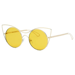 GERING | Women Round High Pointed Cat Eye Sunglasses